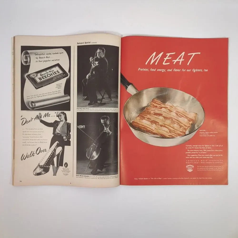LIFE Magazine April 2, 1945 Sub-Deb Clubs WWII Era Coca-Cola Ad Time Inc.